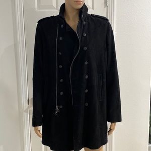 John Varvatos Black Goat Suede Jacket